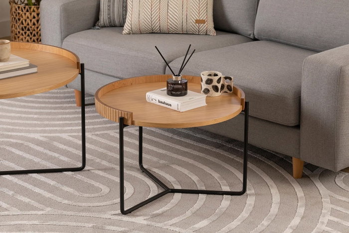 Hanah Home Mandy - Natural Juego de Mesas Nido Hanah Home Mandy - Natural Juego de Mesas Nido